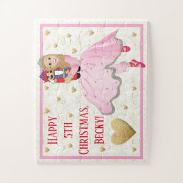 Quebra-cabeça Ballerina rosa-Quebra-cabeça de-Natal Personaliza