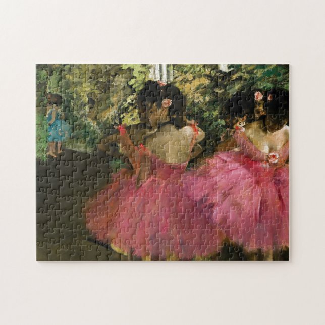 Quebra-cabeça Ballerinas a rosa por Edgar Degas (Horizontal)
