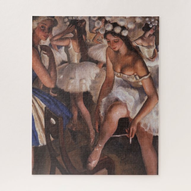 Quebra-cabeça Ballerinas no camarim (por Serebriakova) (Vertical)