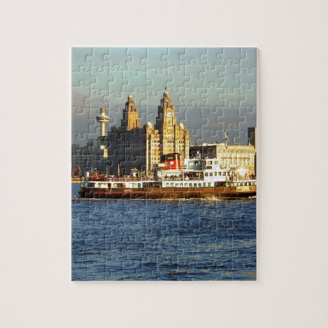 Quebra-cabeça Balsa de Mersey & beira-rio de Liverpool (Vertical)