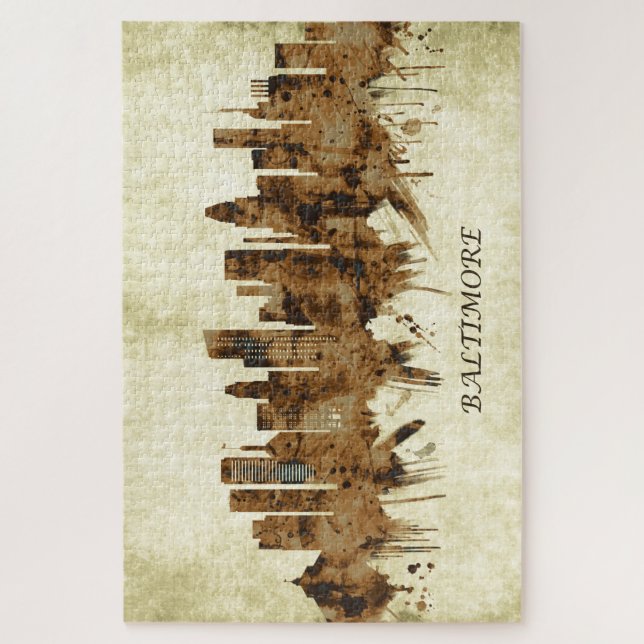 Quebra-cabeça Baltimore Maryland Cityscape (Vertical)
