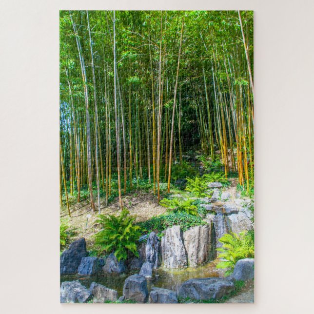 Quebra-cabeça Bambu em jardim no lago Como, itália (Vertical)