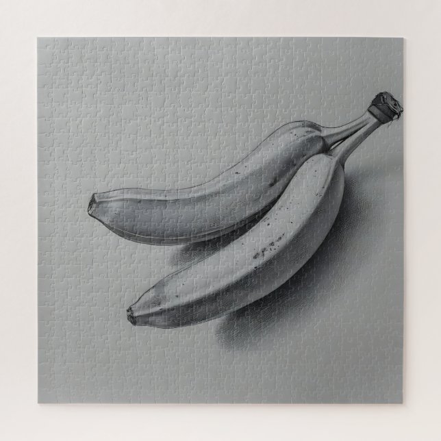 Quebra-cabeça Banana Exótica em Cinza (Vertical)