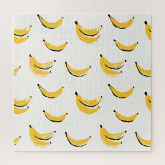 Quebra-cabeça Bananas desenhadas à mão, padrão sem costura na mo