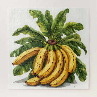 Quebra-cabeça Bananas e suas folhas verdes