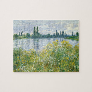 Quebra-cabeça Bancos de Claude Monet do Seine, Vetheuil, 1880