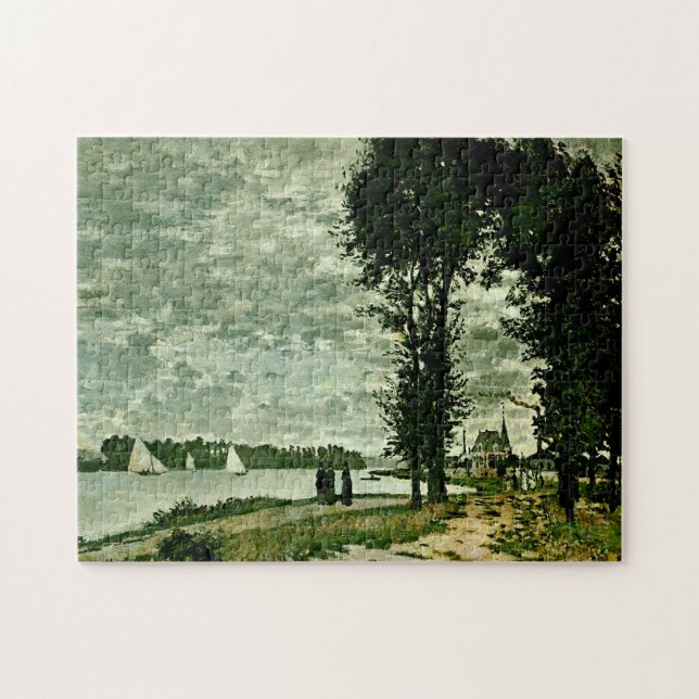 Quebra-cabeça Bancos de Seine Argenteuil Monet Fine Art (Horizontal)