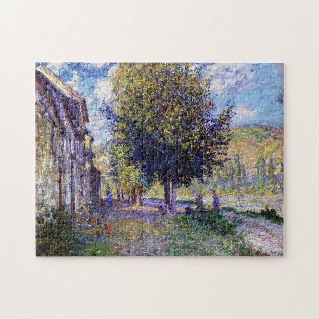 Quebra-cabeça Bancos do Sena em Lavacourt Monet Fine Art (Horizontal)