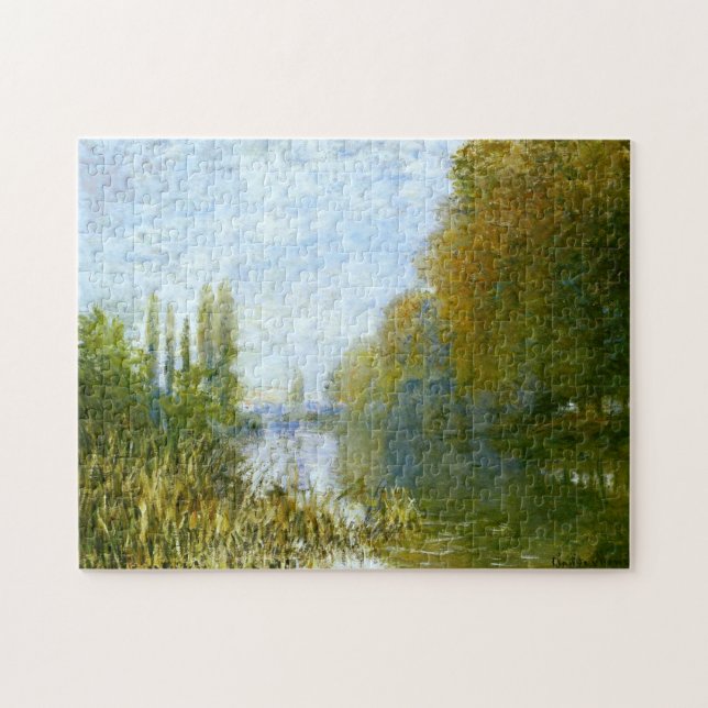 Quebra-cabeça Bancos do Sena no outono Monet Fine Art (Horizontal)