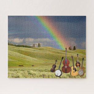 QUEBRA-CABEÇA BANDA DE BLUEGRASS DE 5 PARTES