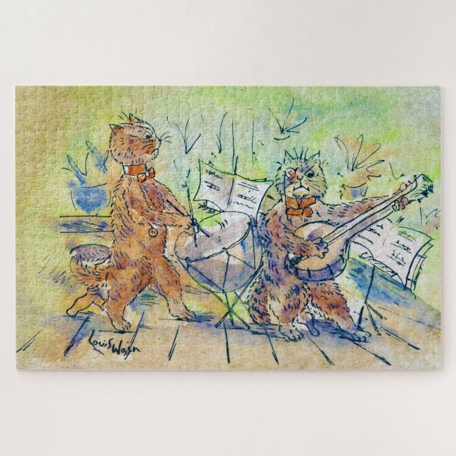 Quebra-cabeça Banda de gatos, Louis Wain (Horizontal)