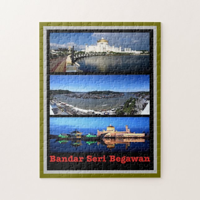 Quebra-cabeça Bandar Seri Begawan - Mosaico - (Vertical)