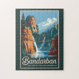 Quebra-cabeça Bandarban Bangladesh Viagem Art Vintage