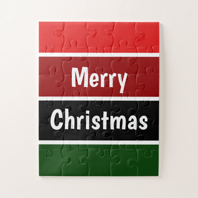 Quebra-cabeça Bandas Vermelhas E Verdes (Vertical)