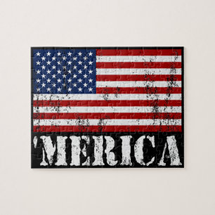 Quebra-cabeça Bandeira afligida 'MERICA dos E.U.