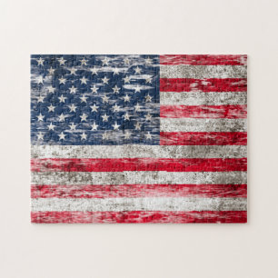 Quebra-cabeça Bandeira americana arrastada e vestida