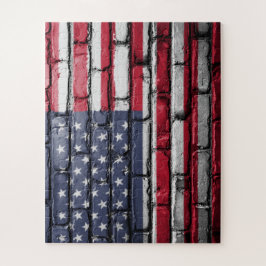 Quebra-cabeça Bandeira Americana, Bandeira em Bricks Quebra-cabe