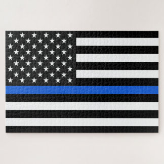 Quebra-cabeça Bandeira Americana da Linha Azul Fino