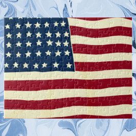 Quebra-cabeça Bandeira Americana Patriótica Vintage, Quatro de J