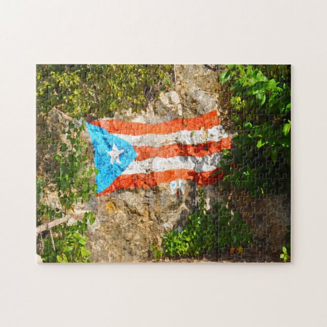 Quebra-cabeça Bandeira Americana  Porto Rico. (Horizontal)