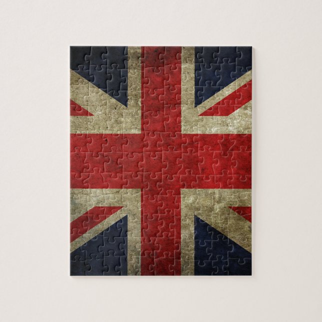 Quebra-cabeça Bandeira antiga real britânica de Union Jack (Vertical)