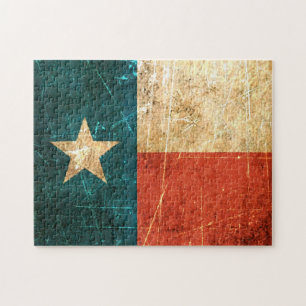 Quebra-cabeça Bandeira arrastada e vestida de Texas