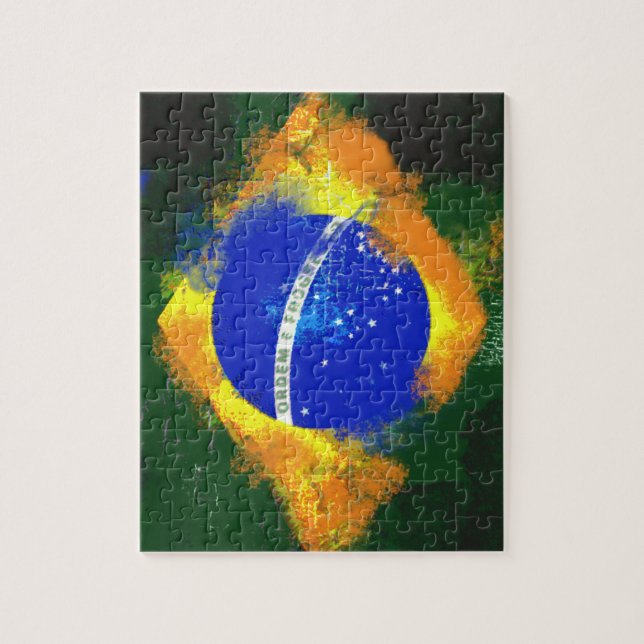 Quebra-cabeça Bandeira brasileira BR Brasil (Vertical)