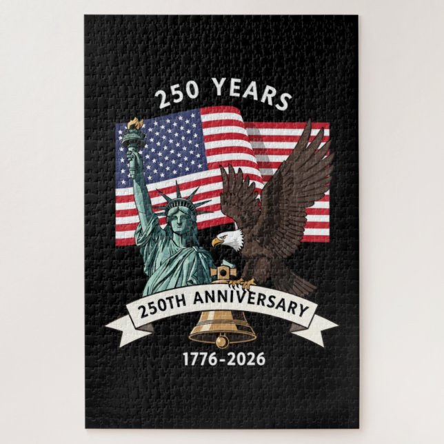 Quebra-cabeça Bandeira da Águia da Estátua da Liberdade do 250º  (Vertical)