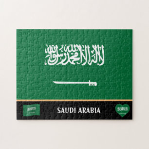 Quebra-cabeça Bandeira da Arábia Saudita e país da Arábia Sau