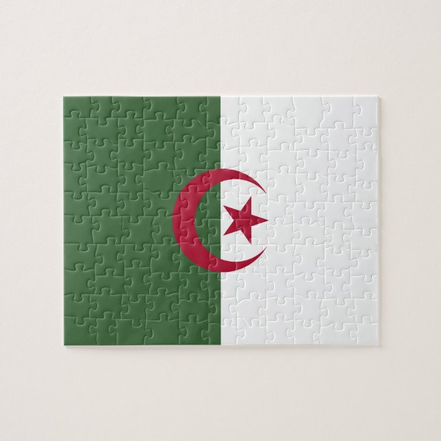 Quebra-cabeça Bandeira da Argélia (Horizontal)
