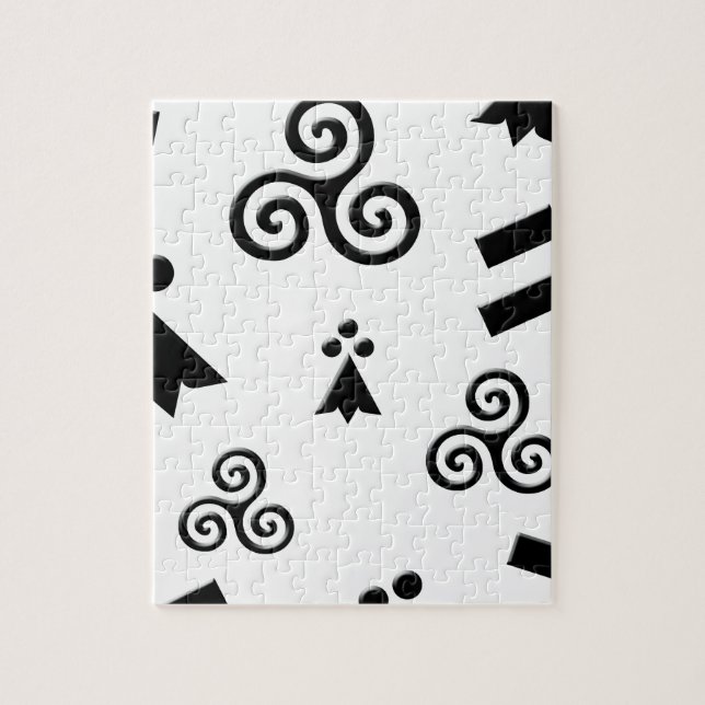 Quebra-cabeça bandeira da Bretanha (Vertical)