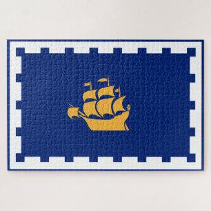 Quebra-cabeça Bandeira da Cidade do Quebec (Québec, Canadá)