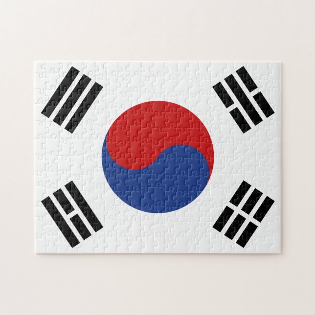 Quebra-cabeça Bandeira da Coreia do Sul (Horizontal)