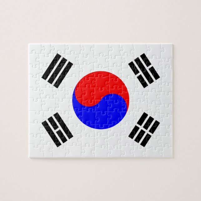 Quebra-cabeça Bandeira da Coreia do Sul (Horizontal)