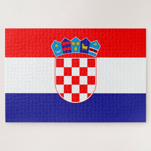 Quebra-cabeça bandeira da Croácia (Horizontal)