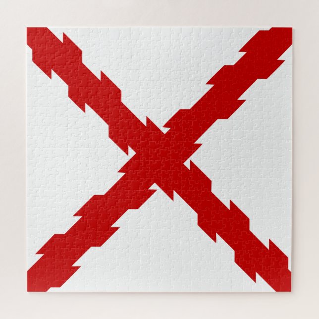 Quebra-cabeça Bandeira da Cruz de Borgonha (Horizontal)