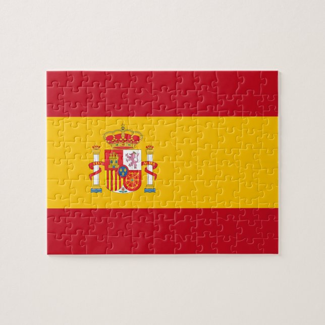 Quebra-cabeça bandeira da Espanha (Horizontal)