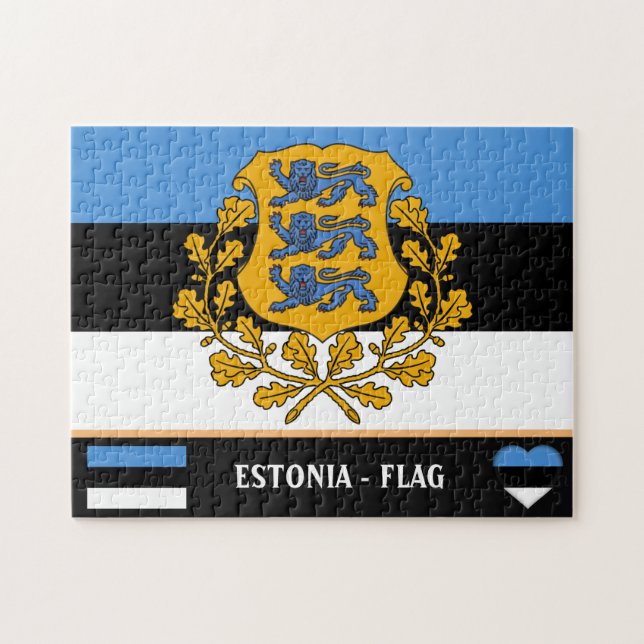 Quebra-cabeça Bandeira da Estônia e Estônia - país, férias/espor (Horizontal)