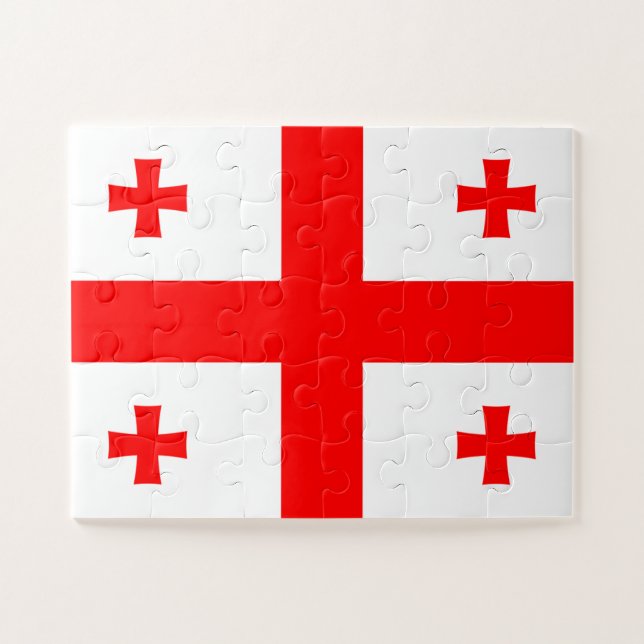 Quebra-cabeça Bandeira da Geórgia (Horizontal)