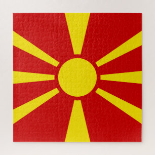 Quebra-cabeça Bandeira da Macedônia do Norte