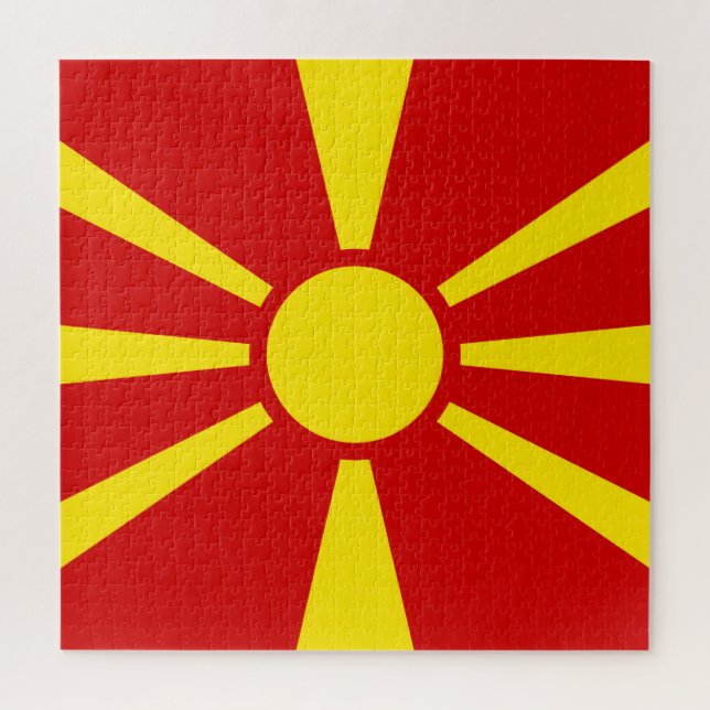 Quebra-cabeça Bandeira da Macedônia do Norte (Vertical)