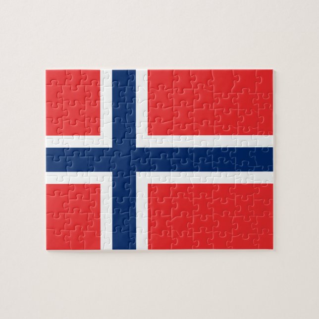 Quebra-cabeça Bandeira da Noruega (Horizontal)