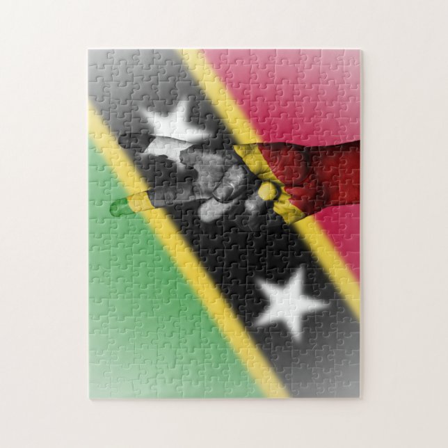 Quebra-cabeça Bandeira da Paz de São Cristóvão. (Vertical)