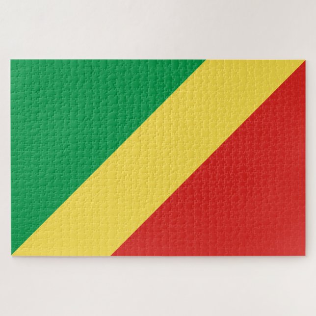 Quebra-cabeça Bandeira da República do Congo (Horizontal)