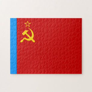 Quebra-cabeça Bandeira da Rússia Soviética, URSS, CCCP, Comunism