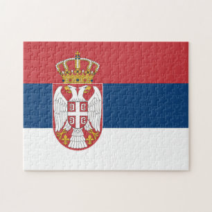 Quebra-cabeça Bandeira da Sérvia