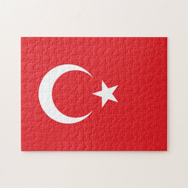 Quebra-cabeça Bandeira da Turquia (Horizontal)