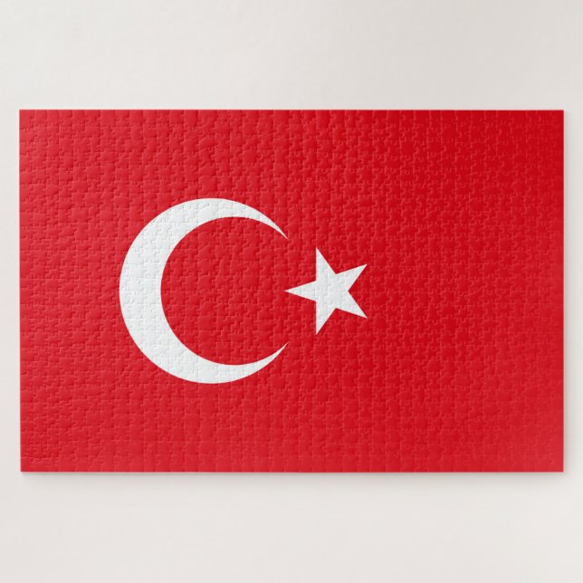 Quebra-cabeça Bandeira da Turquia (Horizontal)