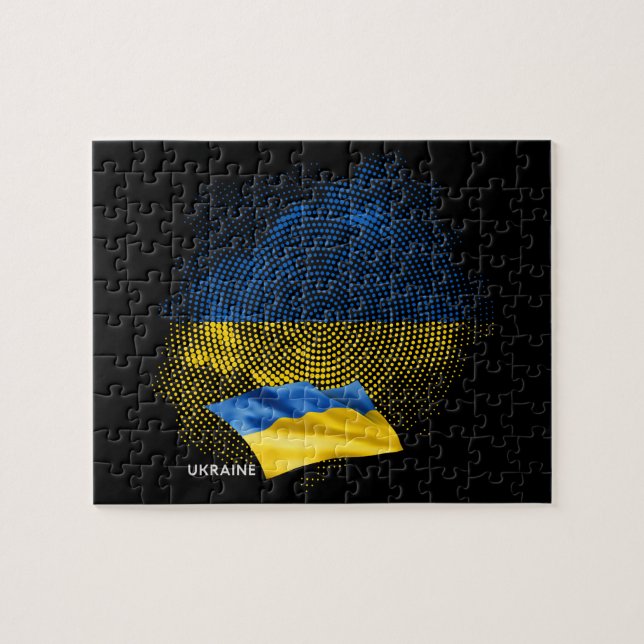 Quebra-cabeça bandeira da Ucrânia (Horizontal)