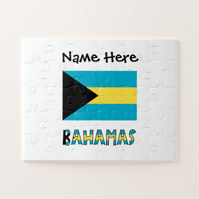 Quebra-cabeça Bandeira das Bahamas Bahamiana  (Horizontal)